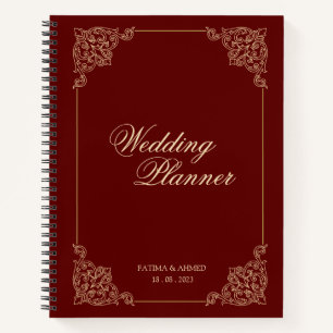 Burgund Red Islamic Muslim Wedanner Notizbuch