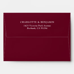 Burgund Red Modern Custom Wedding 5.25x7.25