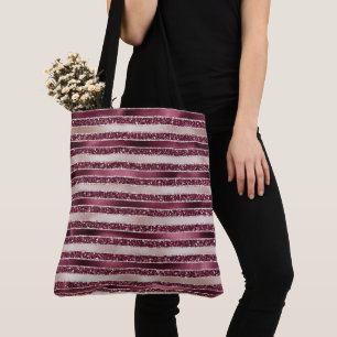 Burgund Rosa Rose Gold Glitzer Streifen