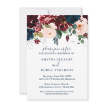 Burgund, Rosa und Midnight Blue Bridal Luncheon I