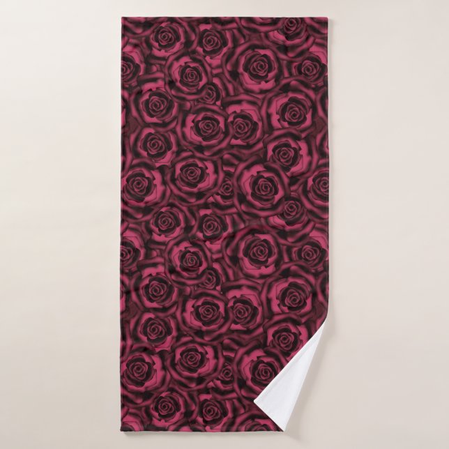 Burgund-Rose, Badehandtuch (Badehandtuch)