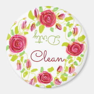 Burgund-Rose Gemustert Magnet