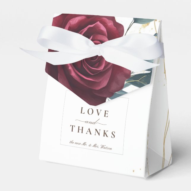 Burgund-Rose Geschenkschachtel (Vorderseite)