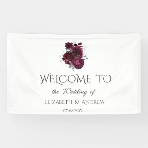 Burgund-Rose Hochzeit Banner