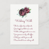 Burgund Rose Hochzeit Wunschkarten