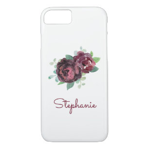 Burgund Rose Hübsche Wasserfarbe Case-Mate iPhone Hülle