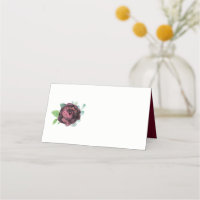 Burgund Rose Leere Platzkarten