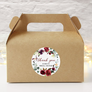 Burgund-Rose-Rundaufkleber Runder Aufkleber