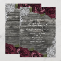 Burgund Rose Rustikale Hochzeit aus grauem Holz