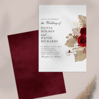 Burgund-Rose und Cotton-Blume Hochzeit