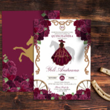 Burgund Rose Western Quinceañera