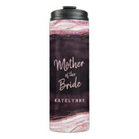 Burgund & Roségold Geode Mutter der Braut