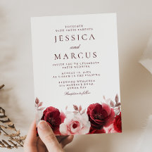 Burgund Rot Elegante: Rote Rose Hochzeit