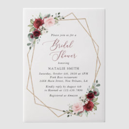 Burgund Rote Blume, rosa Blume, Brautparty