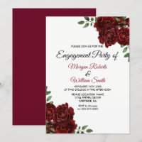 Burgund-Rote Rose Romantische Engagement-Partei ei