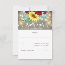 Burgund Rote Rose und Sonnenblumen Hochzeit im Her