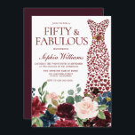 Burgund Rotes Herz Kleid Floral 50. Geburtstag Einladung<br><div class="desc">Burgund Red Heart Dress Floral 50. Geburtstag 50 & Fabulous Fiftieth Birthday Party Einladung Siehe Matching Sammlung in Nest und Nest Store Vielen Dank</div>