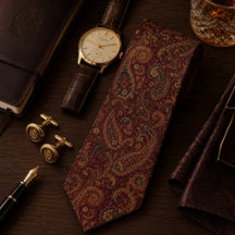 Burgund Royal Paisley Old Money Luxus