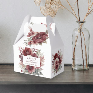 Burgund Rustikale Hochzeit im Herbst Geschenkschachtel