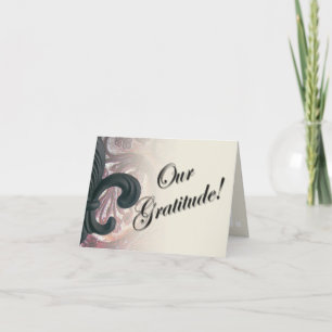 Burgund/Sand "Eiserne Fleur de Lis" Dankeskarten Dankeskarte