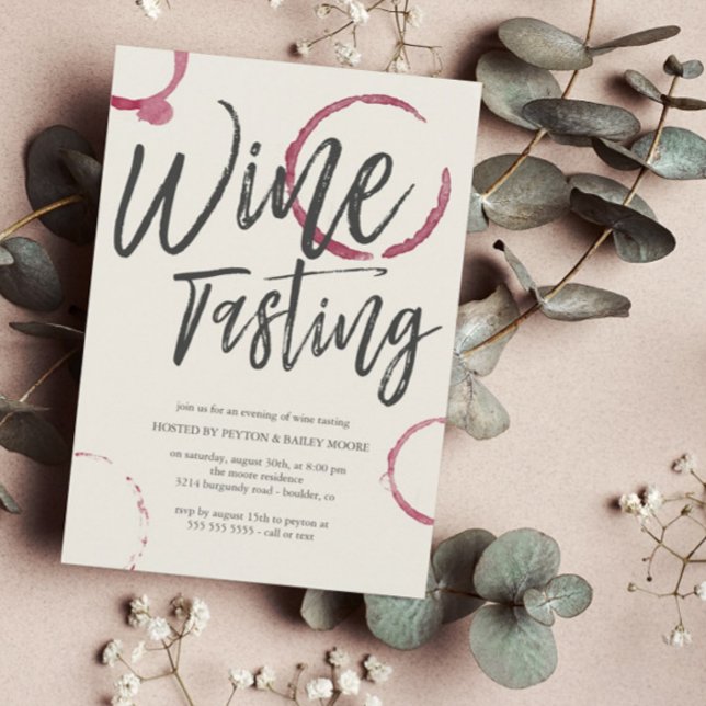 Burgund Stains - Weinverkostung Party Einladung (Von Creator hochgeladen)