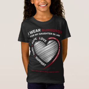 Burgund-Tochter im Jura-Multiples Myelom T-Shirt