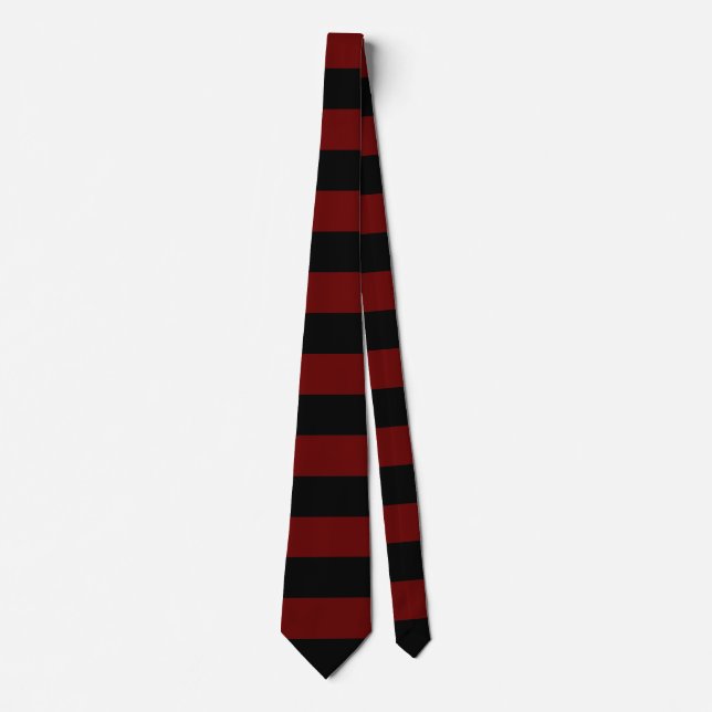 Burgund und Black Neck Tie Krawatte (Vorderseite)