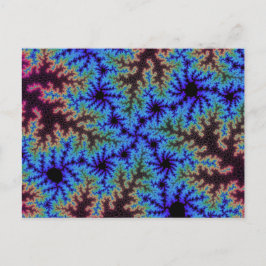 Burgund und Blauer Speckle Postkarte