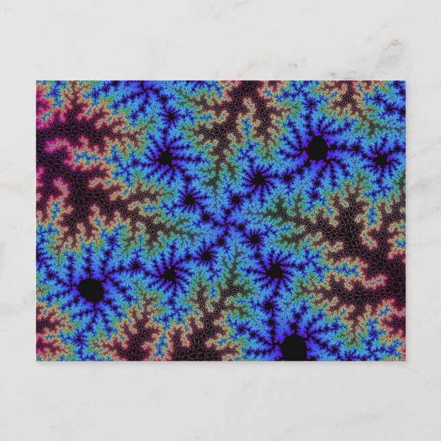 Burgund und Blauer Speckle Postkarte (Vorderseite)