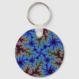 Burgund und Blauer Speckle Schlüsselanhänger