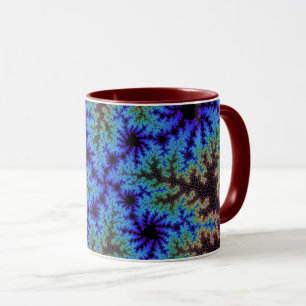 Burgund und Blauer Speckle Tasse