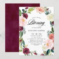 Burgund und Blush Bloral Wreath Fall Segen