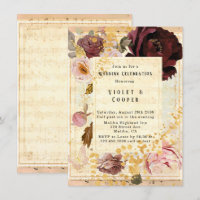 Burgund und Blush Pink Musical Floral Wedding