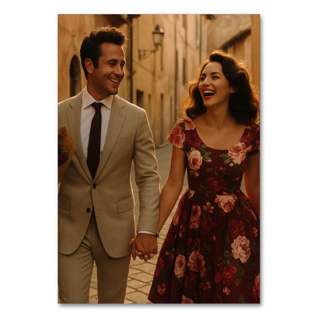 Burgund und Blush Tischnummer (Vorderseite)