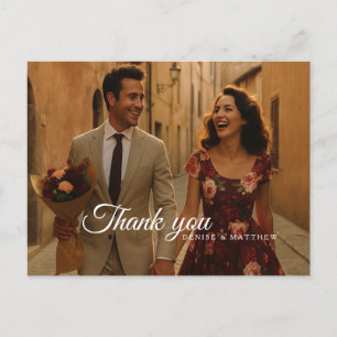 Burgund und Blush Vielen Dank Postkarte