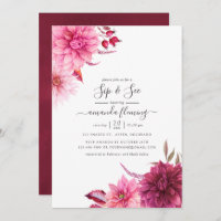 Burgund und Blüte Herbst Blumensippe und sehen