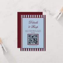Burgund und Eisblau alte Geld Hochzeit RSVP