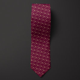 Burgund und Gold Football Helm Krawatte