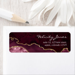 Burgund und Gold Geode Agate Stone