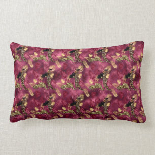 Burgund und Gold Leopard Serie Design 10 Lendenkissen