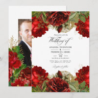 Burgund und Gold Vintag-Chic-Rose Hochzeitsfest Fo