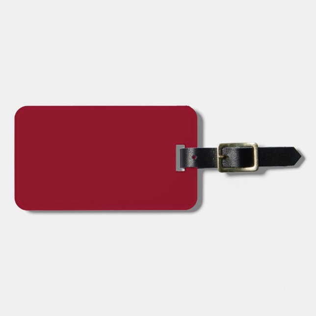 Burgund und Green Luggage Tag Gepäckanhänger (Vorderseite horizontal)