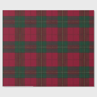 Burgund- und Grünkarierter Tartan-Geschenkpapier Geschenkpapier