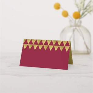 Burgund und Imitate Goldschungel Geometrisches Mus Platzkarte
