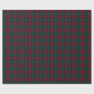 Burgund- und Jägergrün-Tartan-Geschenkpapier Geschenkpapier