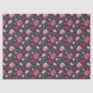Burgund und rosa Blume Seidenpapier