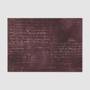 Burgund und Rose Gold Vintage Kalligraphie Seidenpapier