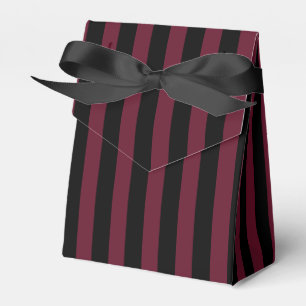 Burgund und schwarze Streifen Geschenkschachtel