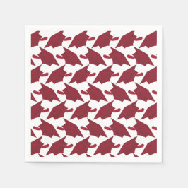 Burgund und Weißer Abschluss Serviette