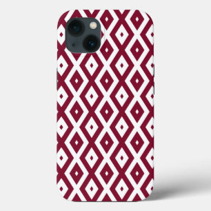 Burgund und weißes Diamantmuster Case-Mate iPhon iPhone Hülle